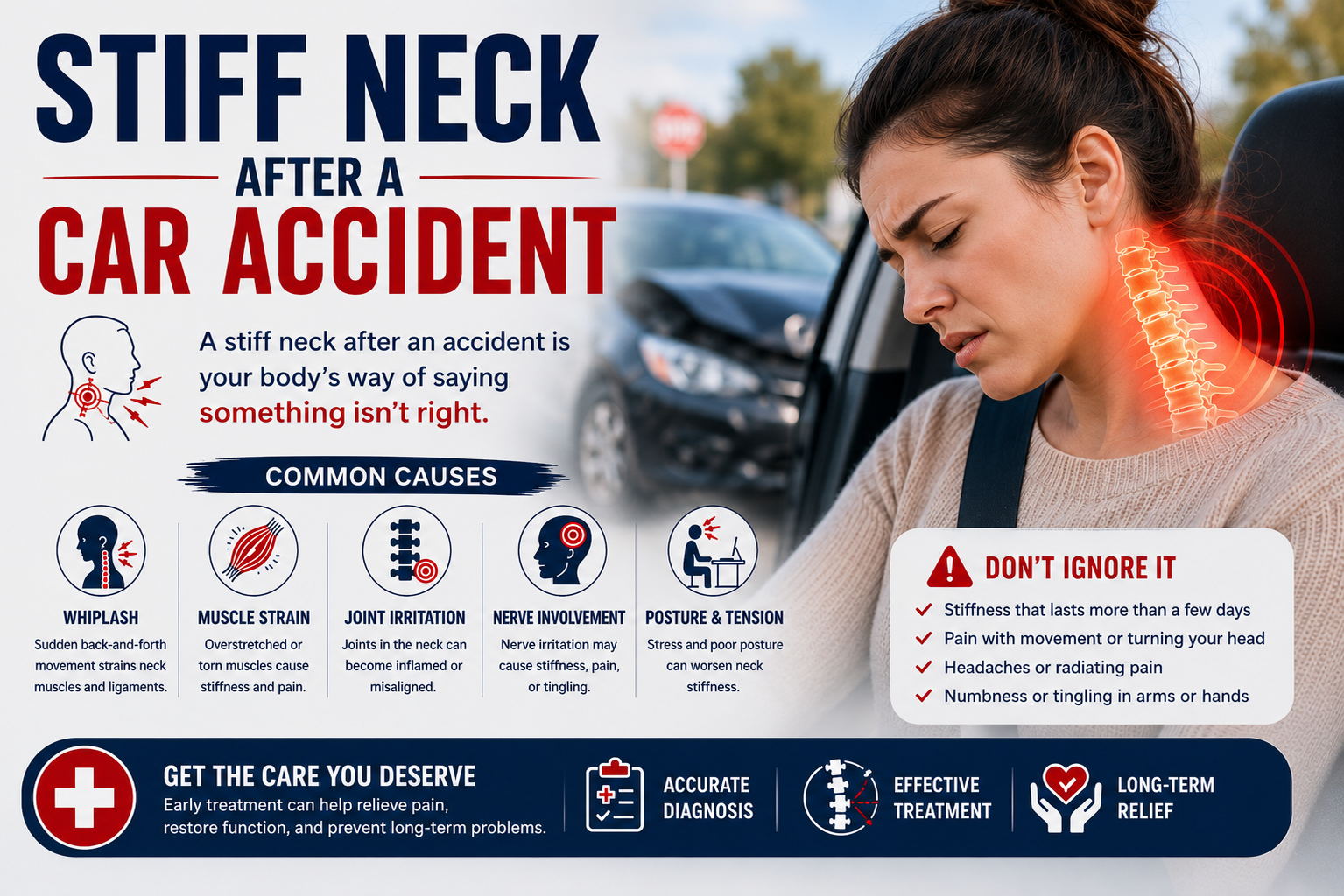stiff neck after car accident